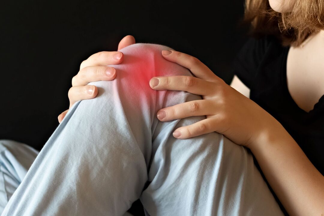 Dor no joelho causada por lesão ou doença
